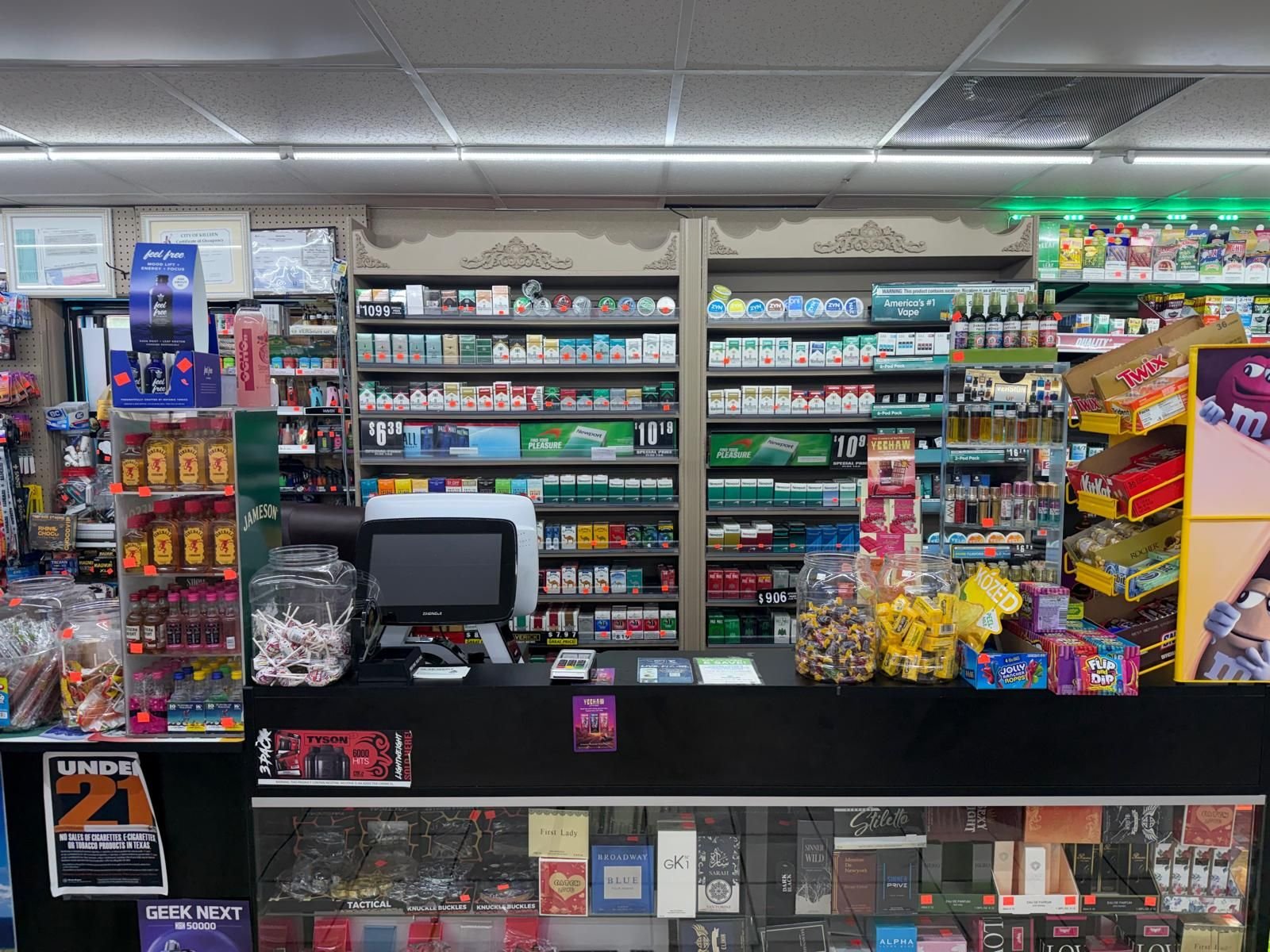 Front counter and register